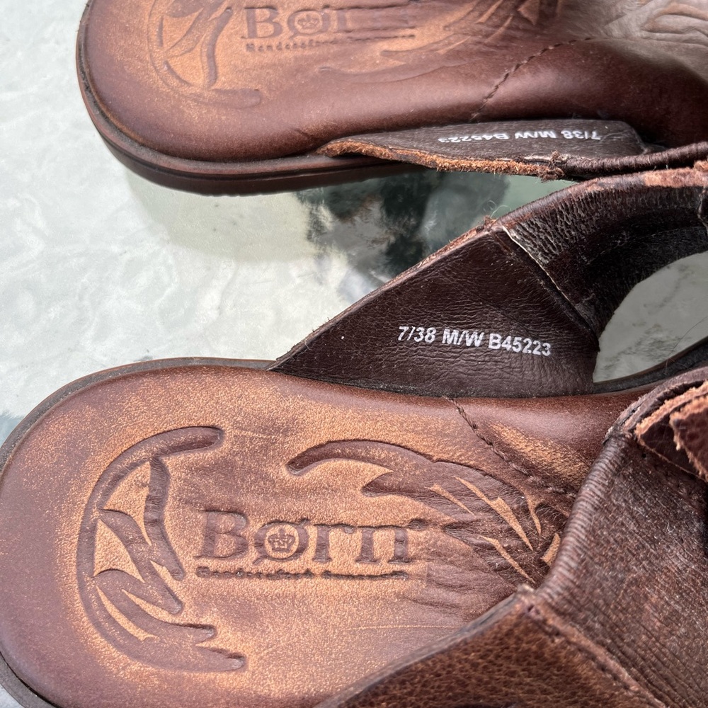 Born Brown Floral Sandals - Picture 3 of 5